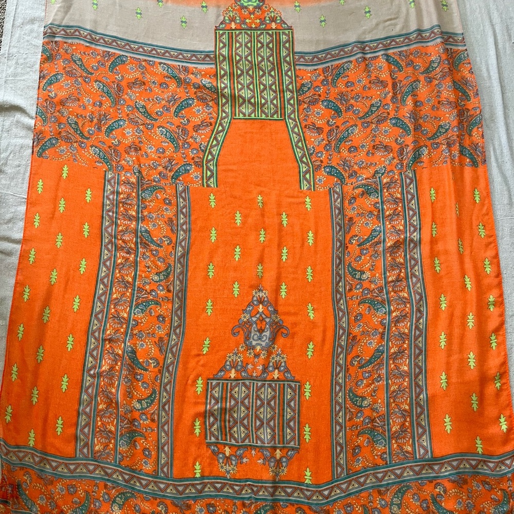 Sundance Large Rectangular Patterned Wrap Scarf - image 5